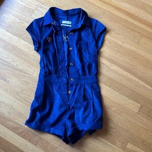 Navy corduroy urban outfitters romper